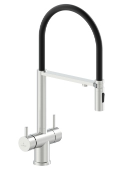 Смеситель для кухни с гибким изливом AltroBagno Flusso 050201 Ni