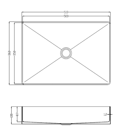 Раковина AltroBagno Astro 001018 MtGr из нержавеющей стали