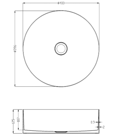 Раковина AltroBagno Luna 001002 MtGr из нержавеющей стали