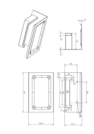 Держатель для туалетной бумаги с полкой AltroBagno Aperto 080907 Cr