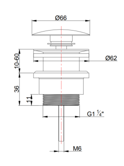 Донный клапан AltroBagno PU 070217U GM