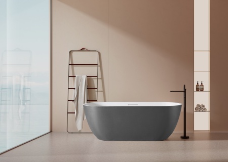 Ванна из искусственного камня AltroBagno Bruna 090205 Cement Grey & White