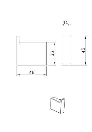 Крючок AltroBagno Aperto 081004 Cr