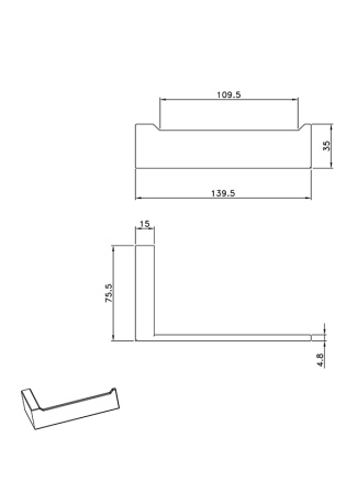Держатель для туалетной бумаги AltroBagno Aperto 080906 Cr