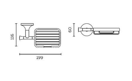 Мыльница подвесная AltroBagno Corposo 080715 Gl