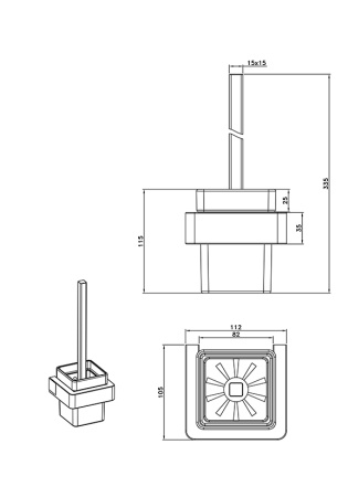 Ершик AltroBagno Aperto 081203 MB