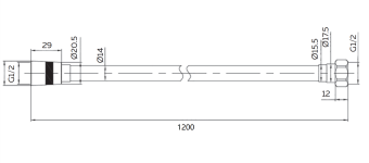 Душевой шланг AltroBagno SH 071707 MB