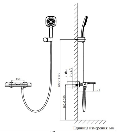 Смеситель для ванны AltroBagno Lamberto 0224 GM