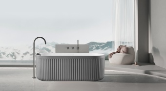 Ванна из искусственного камня AltroBagno Gianni 090215 Cement Grey & White