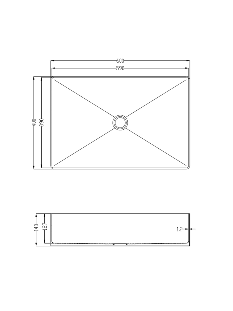 Раковина AltroBagno Solido 001021 OrSp из нержавеющей стали