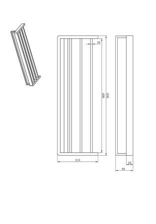 Полка с полотенцедержателем AltroBagno Aperto 081503 MB