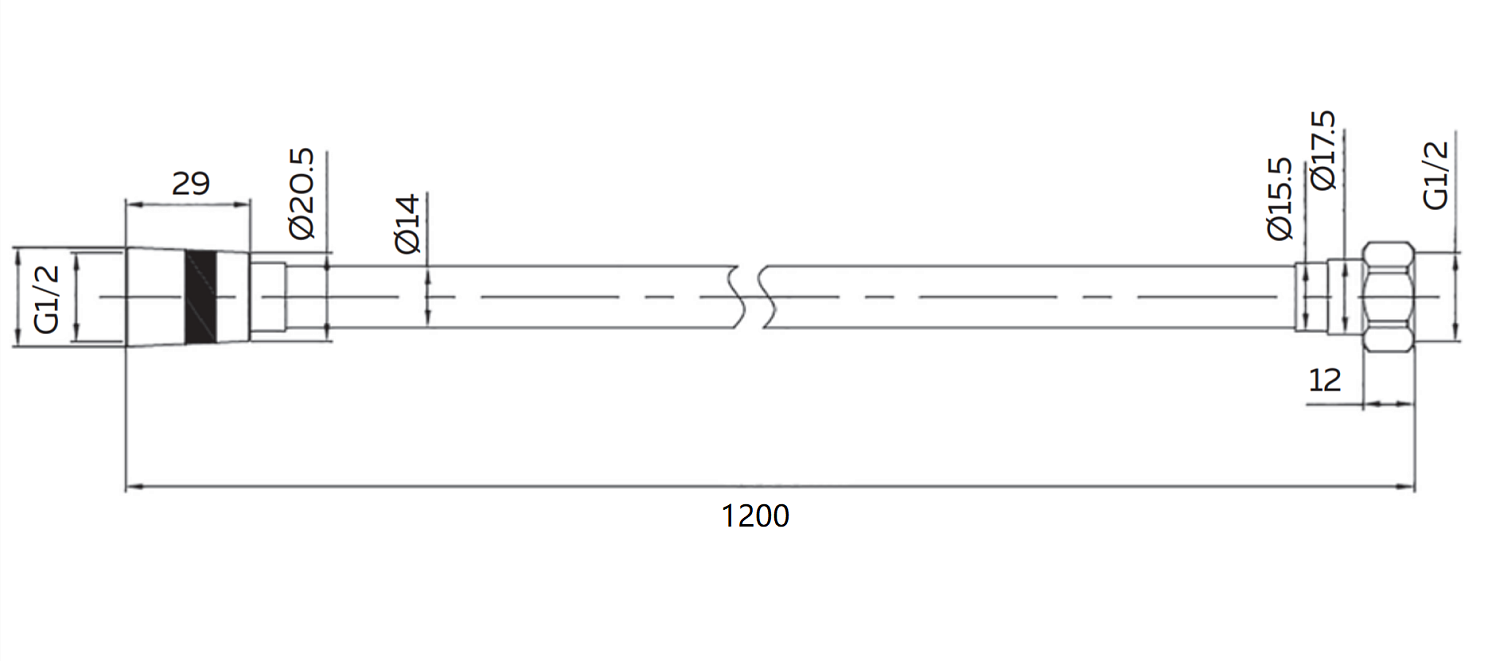 Душевой шланг AltroBagno SH 071705 BC