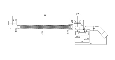 Слив-перелив для ванны AltroBagno BD 070306 Br