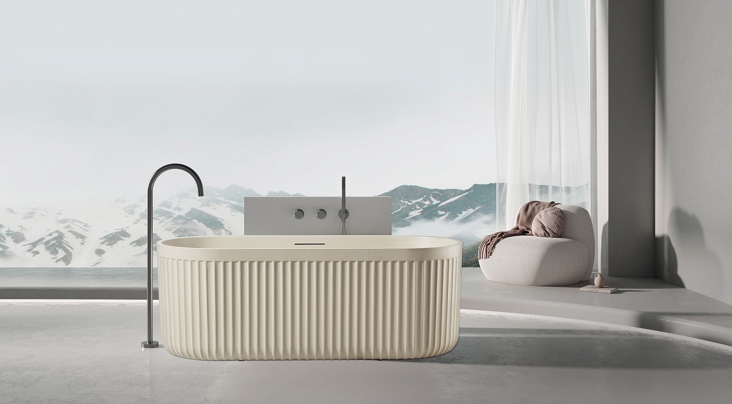 Ванна из искусственного камня AltroBagno Gianni 090213 Cream