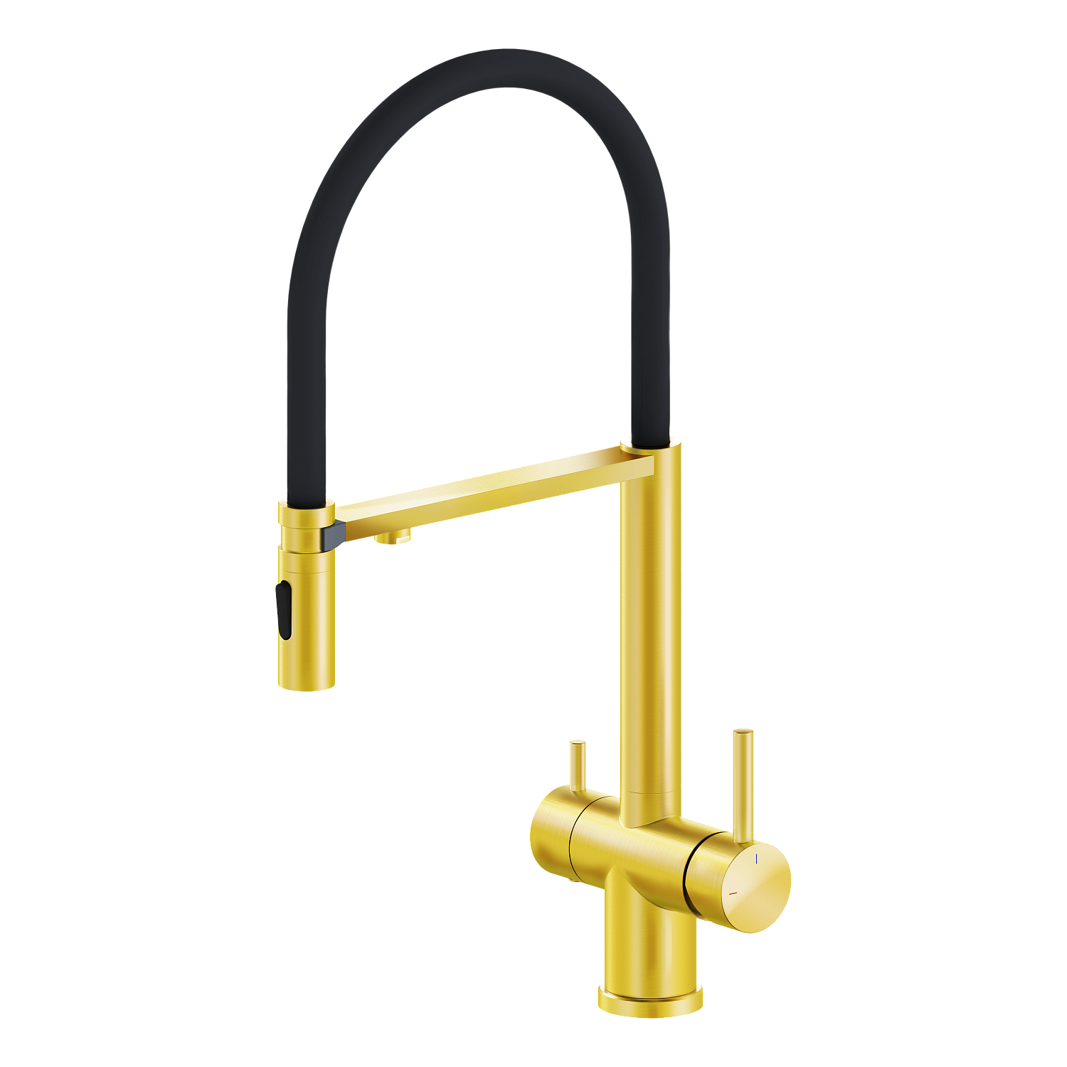 Смеситель для кухни с гибким изливом AltroBagno Flusso 050205 Gl