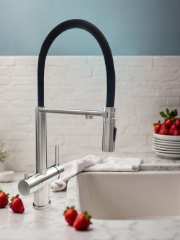 Смеситель для кухни с гибким изливом AltroBagno Flusso 050201 Ni